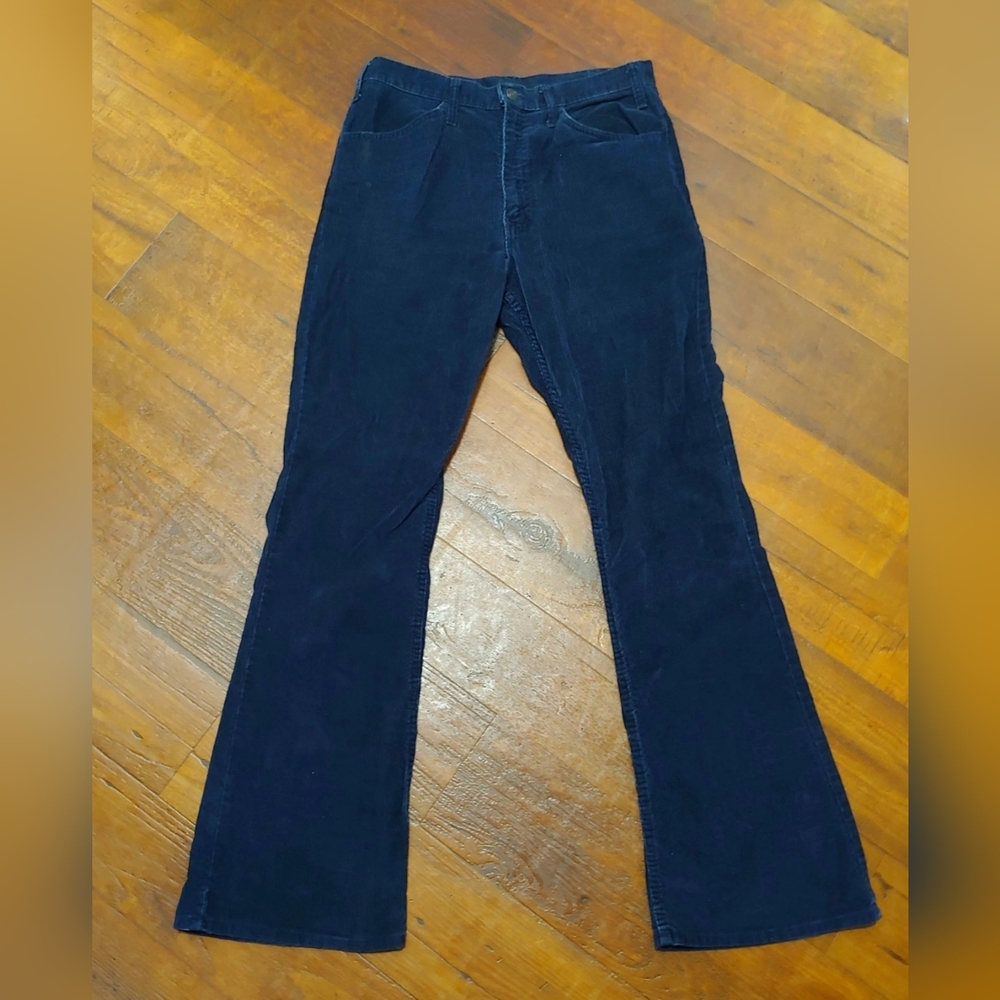 Vintage 1970s JC Penney Navy Corduroy Flares